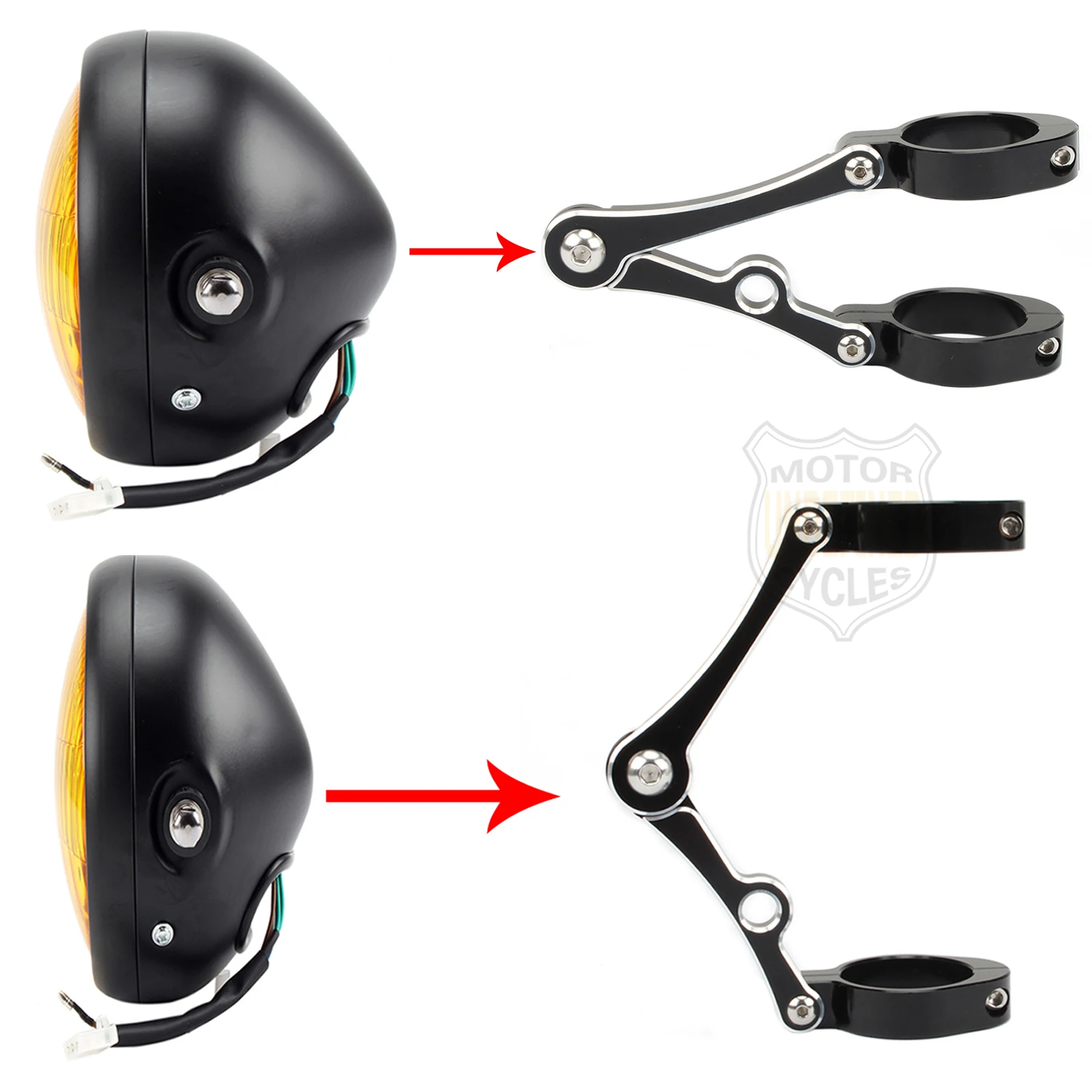 Staffe Faro Moto Alchemy Parts 37-38mm | Supporti Forcella CNC Alluminio Billet (Coppia)