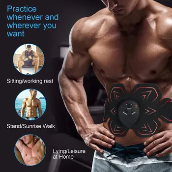 

EMS Abdominal Muscle Stimulator Trainer Fitness Equipment Abdominal Abdomen Sticking Training Muscles Electrostimulator