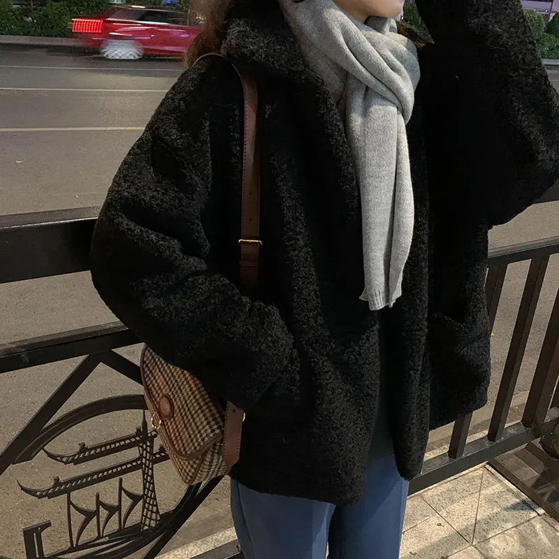 3 цвета женское пальто из искусственного меха зимнее пальто с отложным воротником модное толстое теплое пальто и пальто для женщин s(X1168