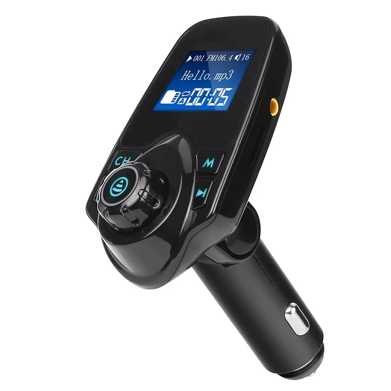 Автомобильный Bluetooth MP3-плеер USB Автомобильное зарядное устройство Поддержка Bluetooth автомобильный комплект TF карта USB флеш-накопитель fm-передатчик приемник радио адаптер - Формат цифровых медиаданных: Black