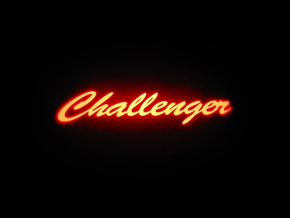2 шт. высокая прозрачность для Dodge Challenger Автомобильный светодиодный логотип на дверь светильник логотип проектор светильник для Hellcat R/T SRT SXT GT SE T/A шейкер 392 - Испускаемый цвет: RED T A