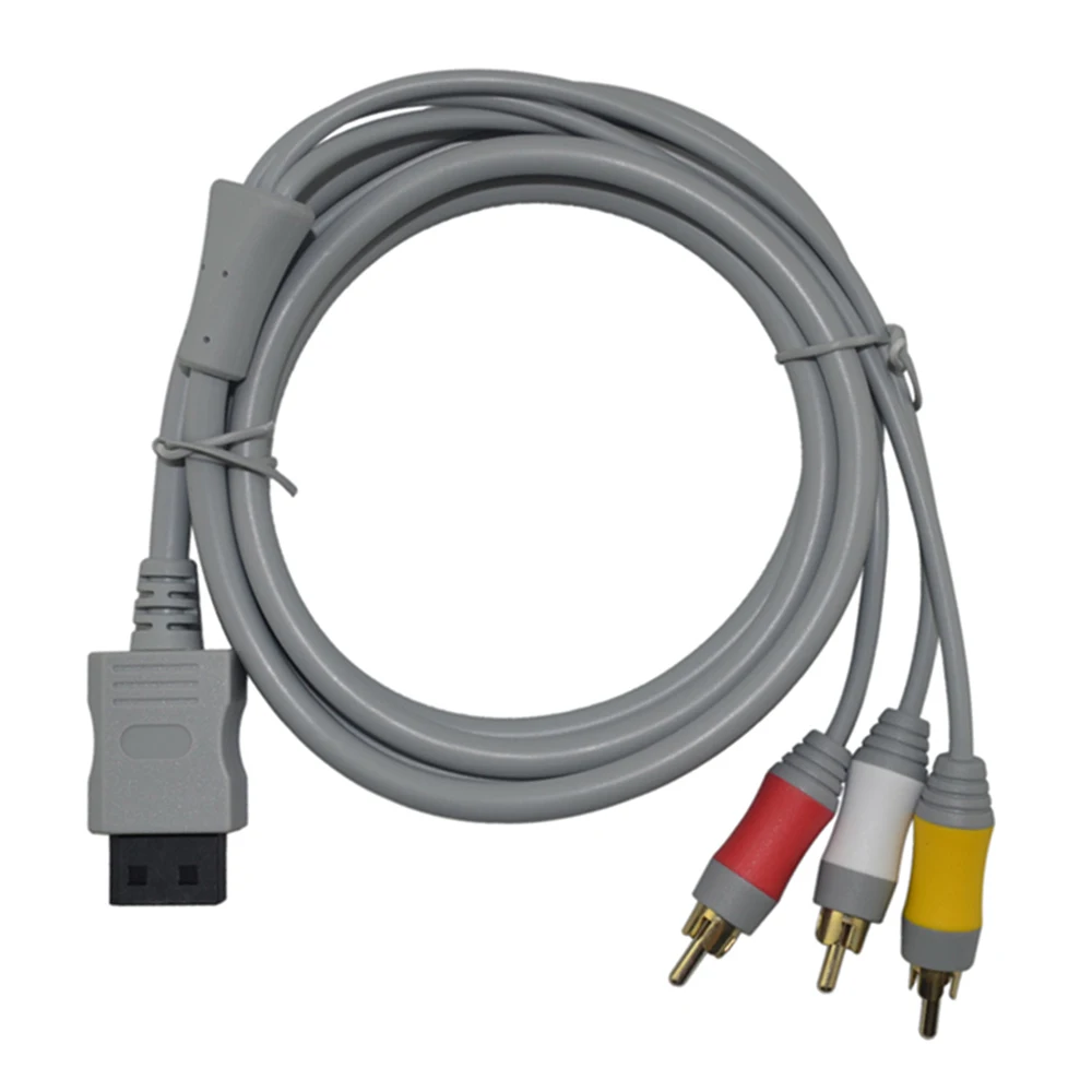 100 шт 1,8 м компонентный кабель Аудио Видео AV композитный 3 RCA кабель 480p видео выход для консоли wii