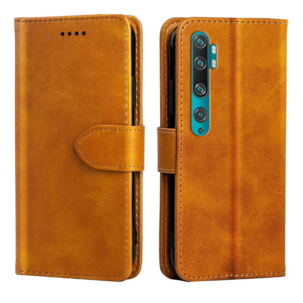 SRHE чехол для Xiaomi mi Note 10 Pro Чехол-книжка кожаный мягкий силиконовый Магнитный чехол-кошелек для Xiao mi Note10 mi CC9 Pro Чехол - Цвет: Цвет: желтый