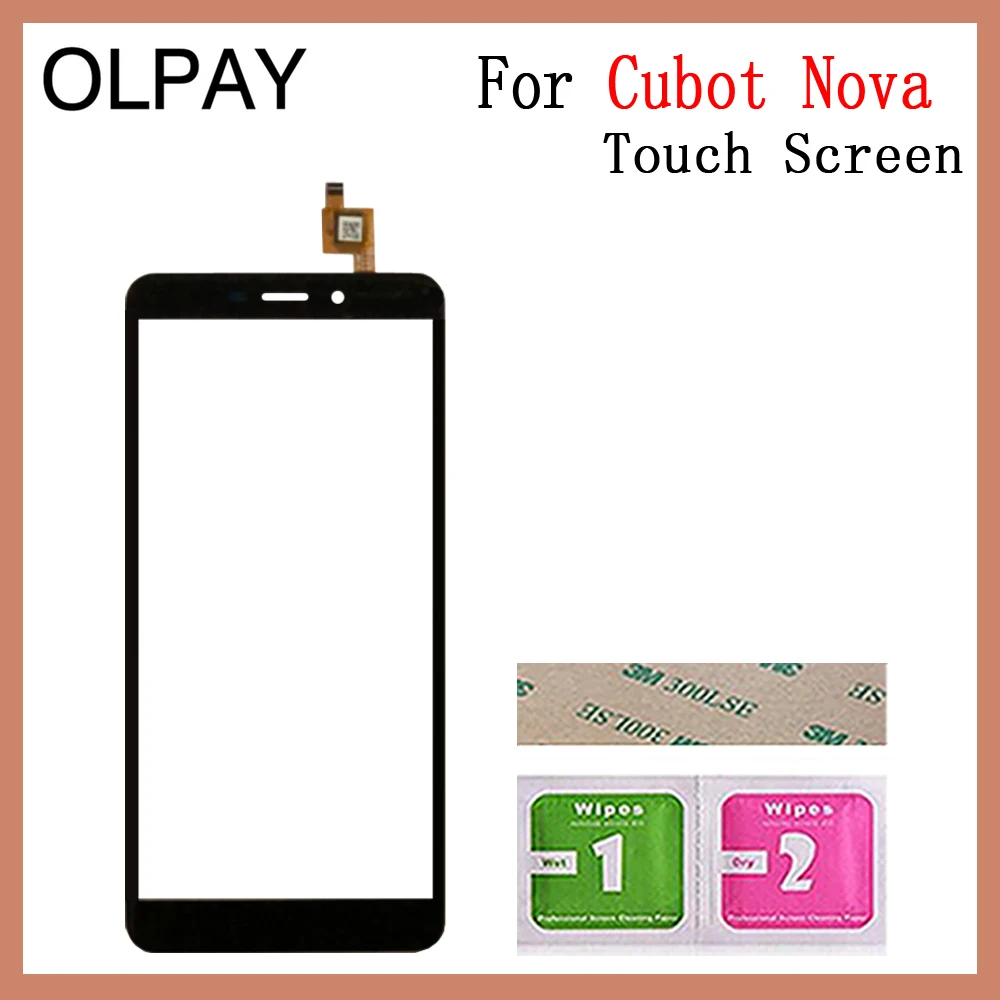 OLPAY 5," мобильный сенсорный экран для телефона для Cubot Nova сенсорный экран стекло дигитайзер сенсор Инструменты для ремонта Бесплатный клей и салфетки - Цвет: Black No Tools