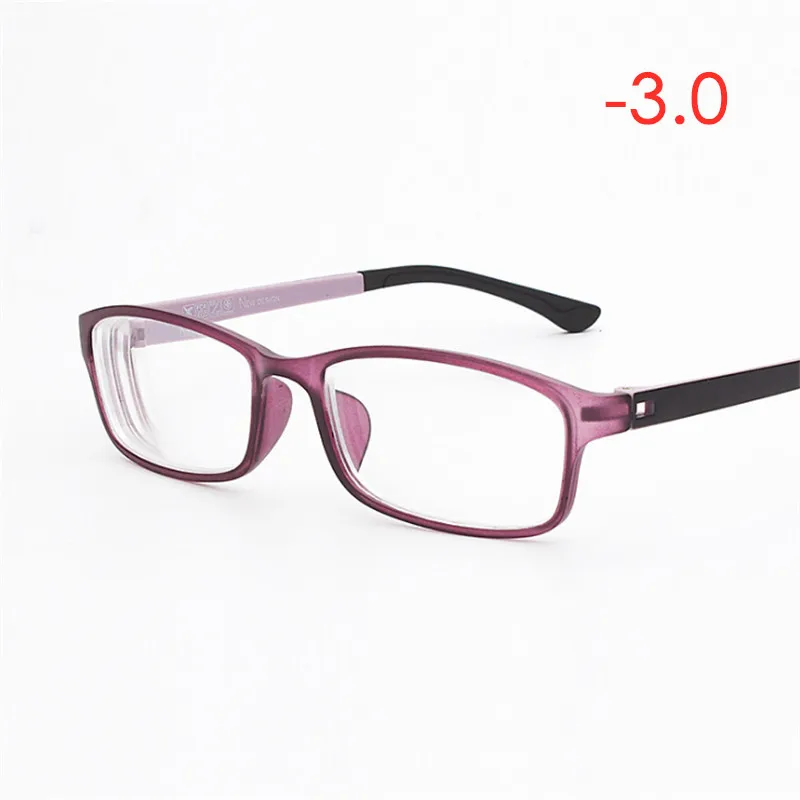 GN7 Purple frame GLTREE Классическая оправа TR90 женские очки для близорукости Модные Ретро женские очки для близорукости мужские ультралегкие очки-1,0-5,0 GN7 - Цвет оправы: GN7 Purple frame