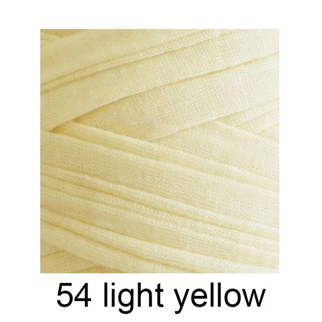 54 light yellow 45 210 г/шт. Необычные нити для ручного вязания плотная нить вязание крючком ткань из пряжи сумка ковер подушка хлопчатобумажная ткань - Цвет: 54 light yellow