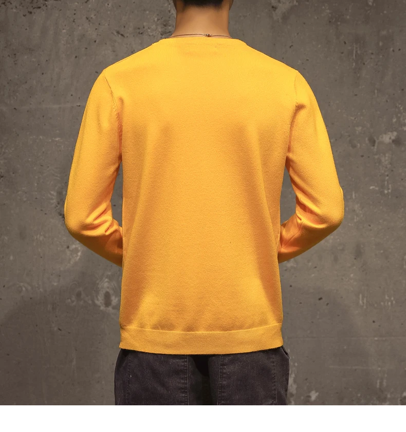 Liketkit, мужские новые осенние свитера, мужские японские одноцветные Повседневные свитера с круглым вырезом, мужские облегающие вязанные пуловеры, зимние