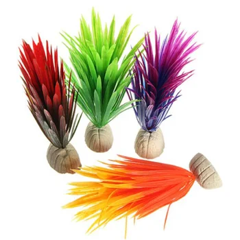 

New13CM Plastic Artificial Plants Green Plants Narcissus Water Grass Fish Tank Aquarium Decorative Ornament Accessories