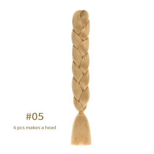 Synthetic jumb Braids Ombre Braiding Hair Extension Box Braid Hair Pink Purple Yellow Golden Colors hair 24inch kanekalons hair A5