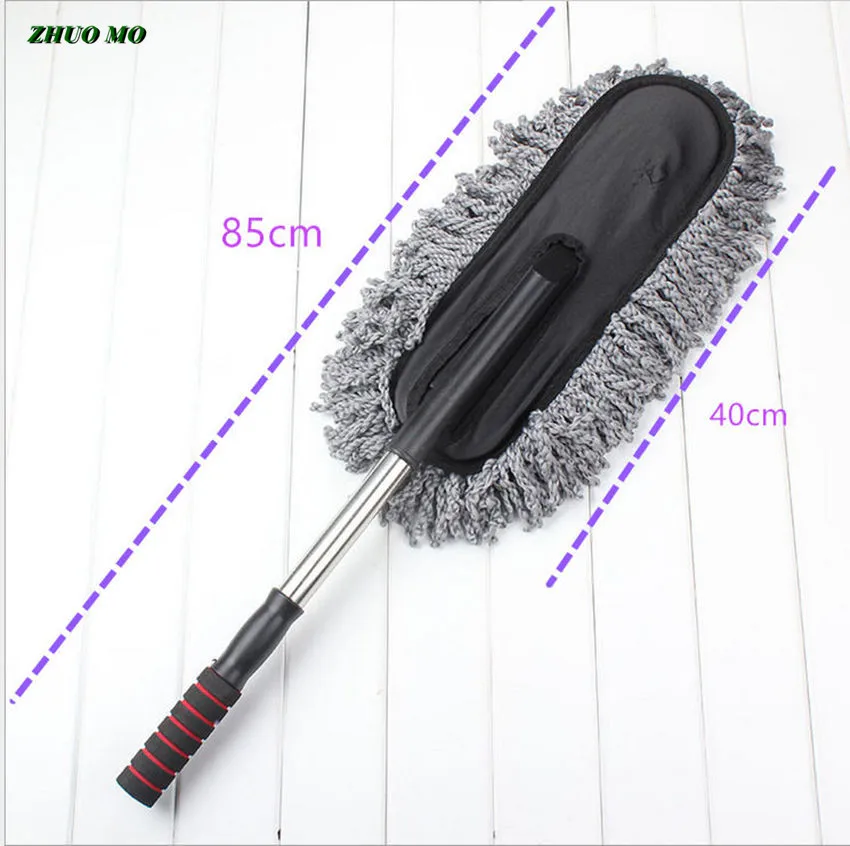 Large Microfiber Telescoping Car Wash Body Duster Brush Dirt Dust Mop Cleaning Tool Dusting Mops