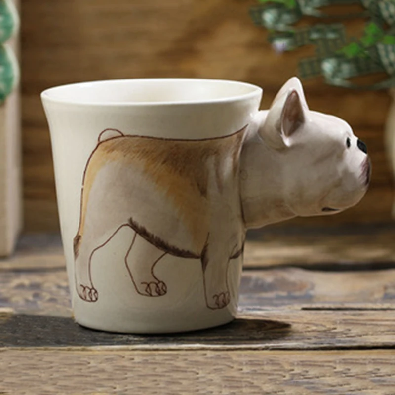 Новые кофейные 3D стерео кружки с животными чашка милым французским бульдогом