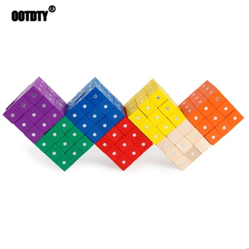 

10 Pcs/Set Magnetic Building Blocks Cube Wooden Toys for Kids Building Assembling Blocks