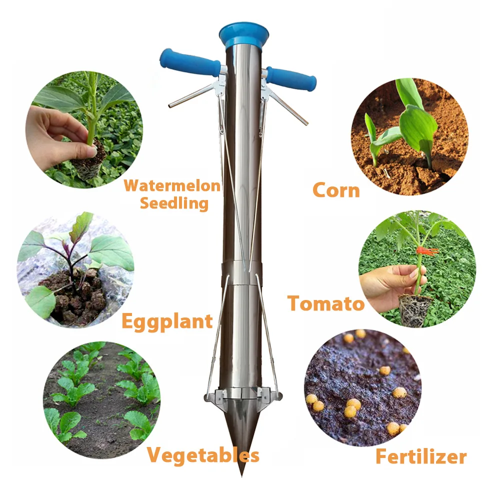 Инструменты для выращивания растений и рассады овощей, рассадочная машина с двумя ручками в подарок, сеялка для фасоли