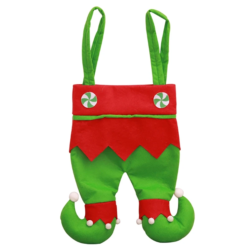 Elf Pants Christmas Gift Bag Ceative Candy Bag For Christmas Decoration Supplies Xmas Gifts Holder Storage Bags - Цвет: C2