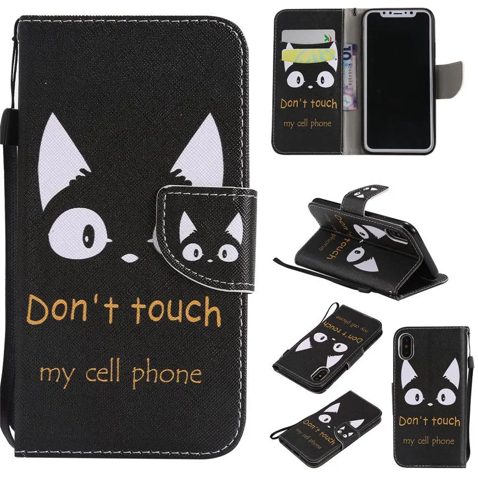 Чехол s мобильных телефонов с красивыми рисунками кожаный чехол для samsung A8 J330 J530 J120 J3 J5 J7 Prime A310 A320 A510 A520 A710 чехол P06F - Цвет: Cat Ear