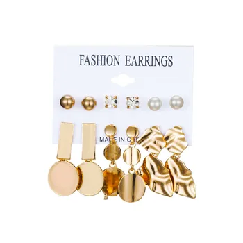 

30 Pairs/lot top quality alloy women fashion earrings luxury jewelry earrings wholesale 201026-113