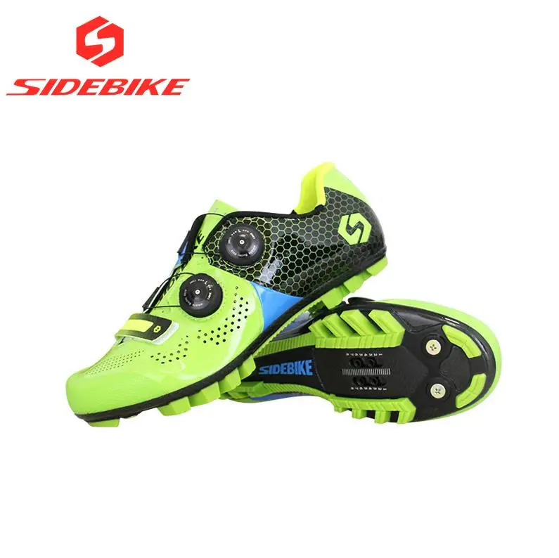 2019Sidebike велосипедная обувь углеродная горная велосипедная обувь Мужская MTB самоблокирующаяся дышащая и износостойкая сверхлегкая - Цвет: green