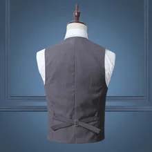 Стиль Мужской приталенный костюм жилет деловой костюм для отдыха жилет осенние майки больших размеров