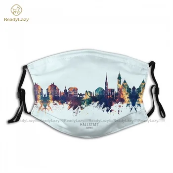 

Adults Cool Hallstatt Austria Skyline Three Facial Mask Antidust Charm Cloth Face Mouth Mask With Filters