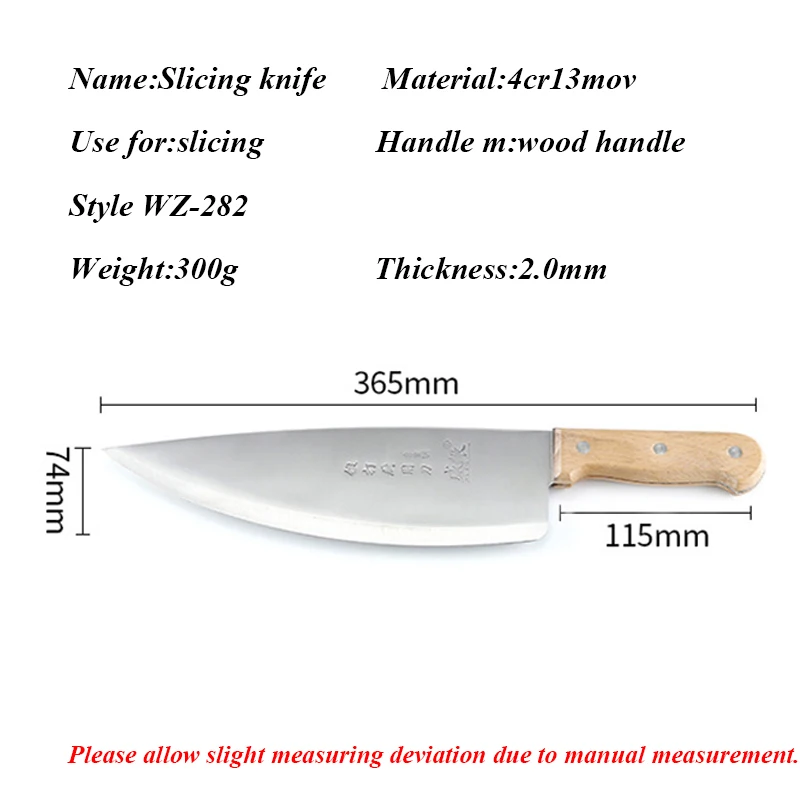 Профессиональный кованый китайский нож из нержавеющей стали, мясник, нож для нарезки мяса, кухонные ножи шеф-повара - Цвет: WZ-282