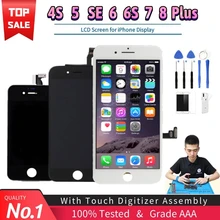 LCD de qualité AAA pour iPhone 6 6S Plus 6Plus 6SPlus avec assemblage de numériseur d'écran tactile pour iPhone 7 8 Plus 5SE 4S affichage parfait=