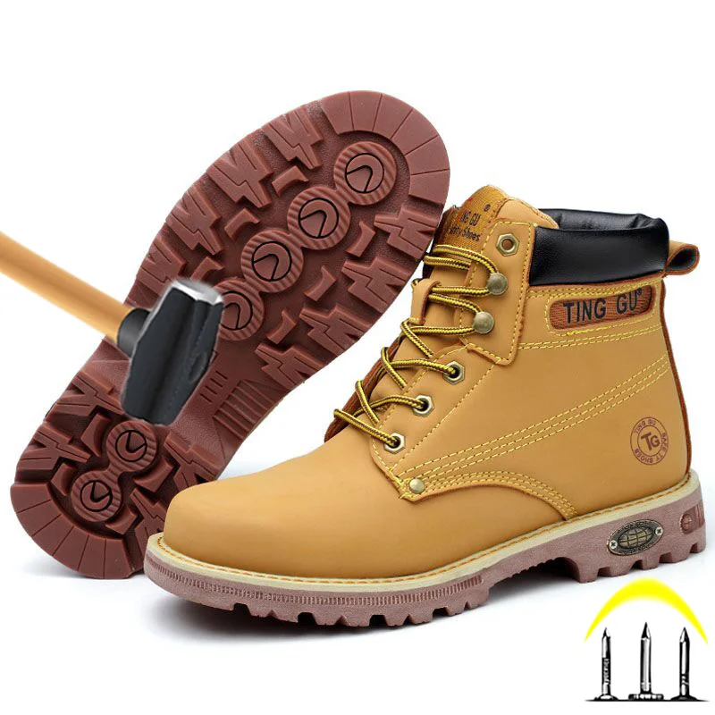 

Men Boot Steel Toe Shoes Work Safety Boot For Martin Boots Winter Shoes Anti-smashing Piercing Safety Shoes Indestructible Shoes
