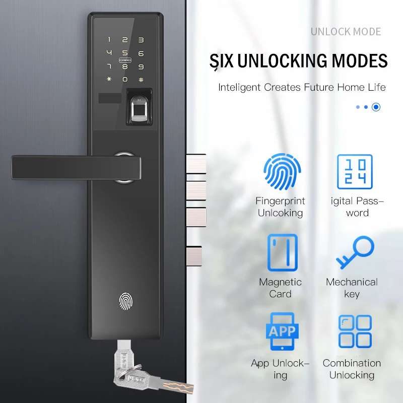 KPIOCCOK умный электронный замок алюминиевый сплав отпечаток пальца дверной замок Безопасность интеллектуальный замок биометрический Bluetooth приложение разблокировка