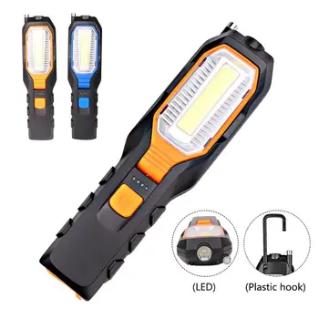 

LED Flashlight Work Light For Emergency Magnetic Flashlight Car Inspection Outdoor Light Torch With Hook LED Work Light