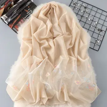 

Tassel Scarf Lady Cotton Twill Shawl Autumn Winter Gradient Warm Scarves Female Black