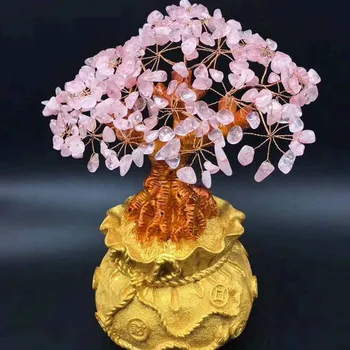 

Home Feng Shui Money Wealth Tree Citrine Amethyst Crystal Gem Spiritual Lucky Home Decoration