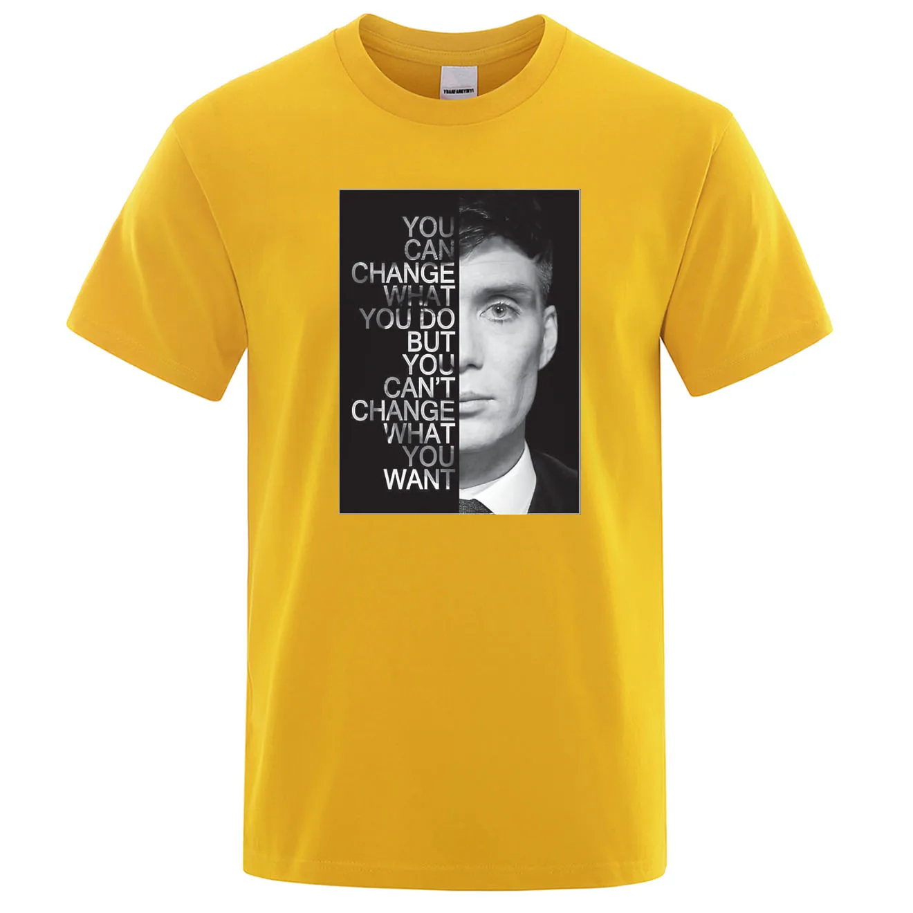 Г. Летняя футболка мужская футболка с короткими рукавами и принтом «Peaky blinds tv Show» семейная уличная одежда в стиле «хип-хоп», мужские футболки - Цвет: yellow 6