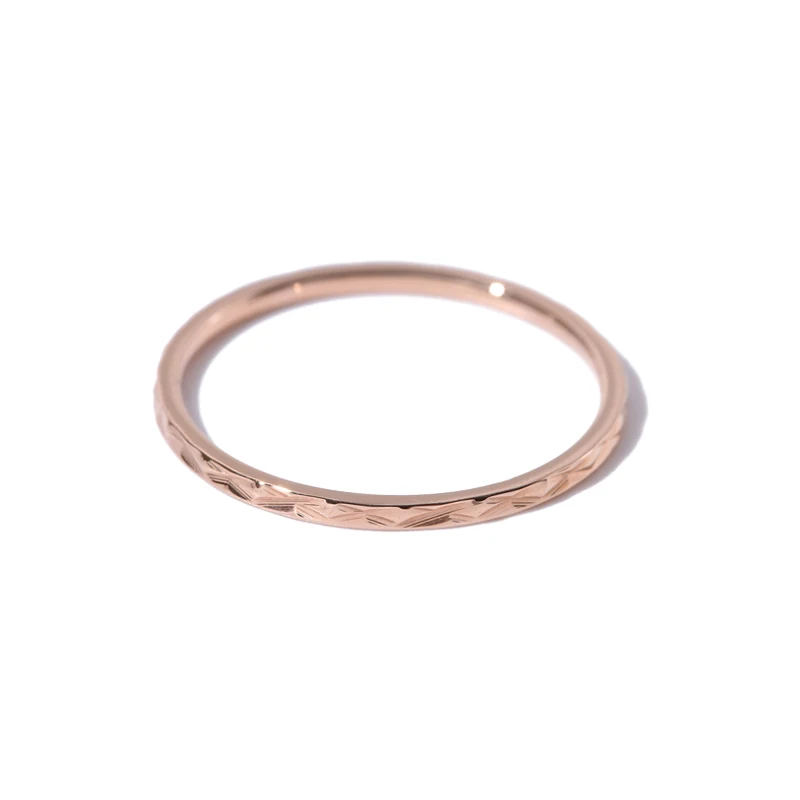 Couple Rings Titanium Steel Rings YUN RUO Simple Glint Gleam Couple Ring Rose Gold Fashion 316 Titanium Steel Jewelry Birthday Gift Woman Never Fade