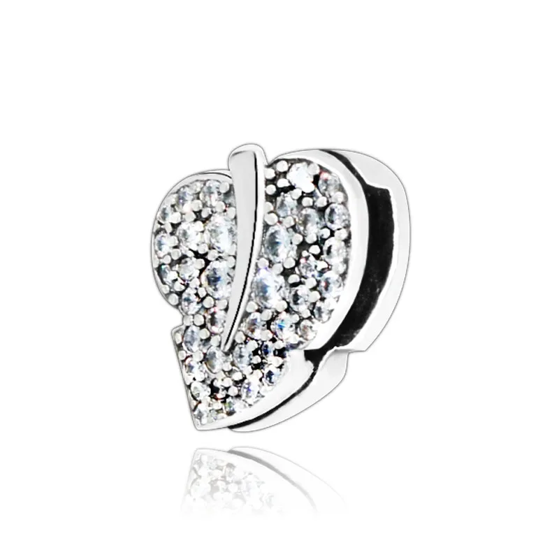 

2019 Autumn New 925 Sterling Silver Sparking refliexion Love Heart Charm Beads fit Original European Bracelets Women Jewelry