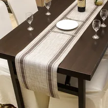 Décoration de Table basse lavable Style européen, 1 pièce, 30x135cm, rayures de drapeau, tapis lavable en PVC, décoration d'hôtel antidérapante pour mariage