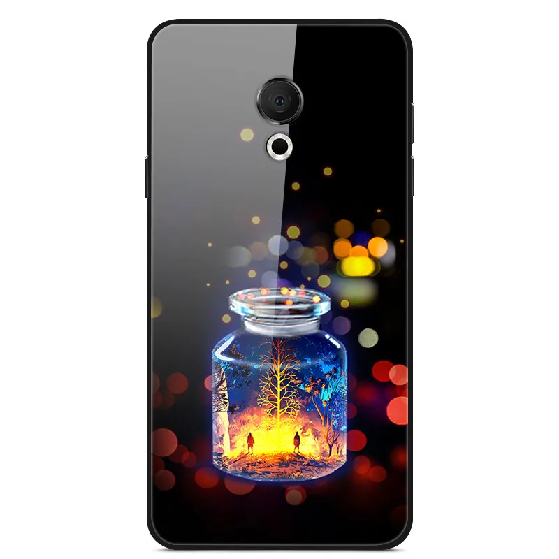 56 Для Meizu 15 Lite чехол M15 закаленное стекло Жесткий чехол для телефона s для Meizu 15 Lite задняя крышка 5,46 ''мягкий бампер для Meizu 15 Lite M 15 - Цвет: 56