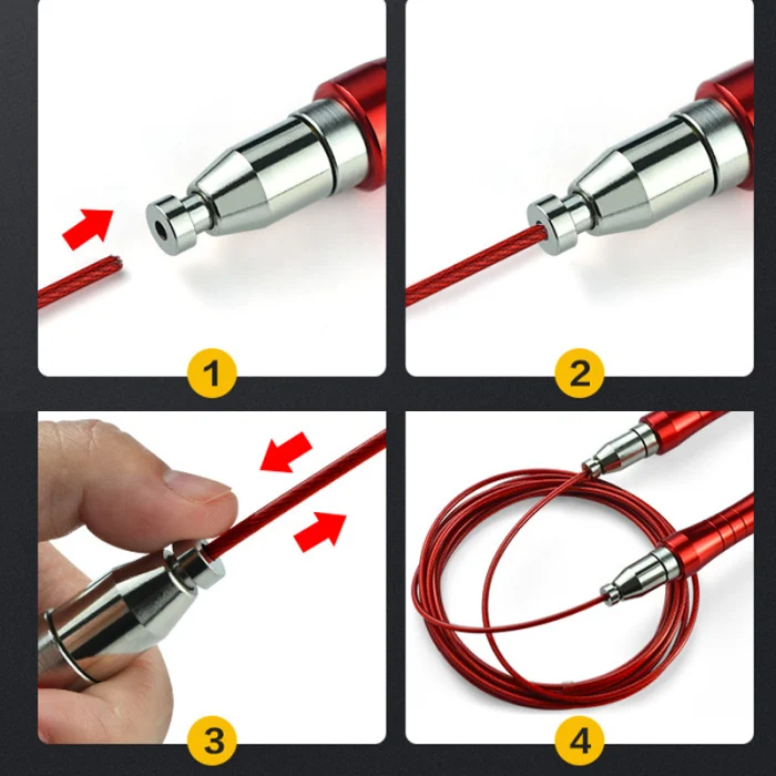 Skipping Rope Steel Wire Jump Rope Cable for Athletic Exercise Fitness Training Sports THJ99