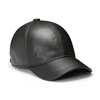 Men Real Cowhide Leather Earlap Caps Male Fall Winter 100% Real Cow Leather Hats New Casual Real Leather Outdoor Baseball Cap 2