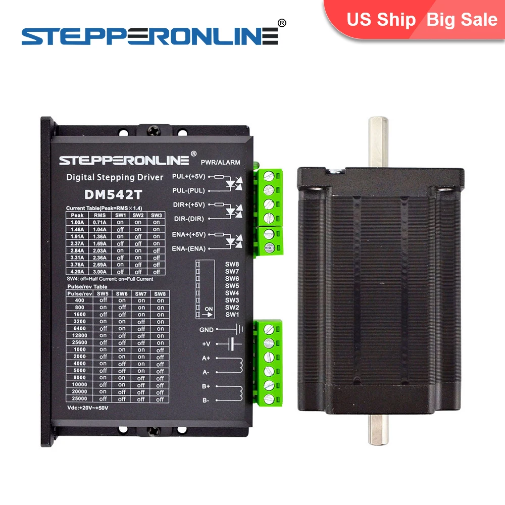 

Big Sale! US Ship! 1 Axis Stepper CNC Kit 3.1Nm/439oz.in Nema 24 Stepper Motor & Driver for CNC Mill Router Lathe