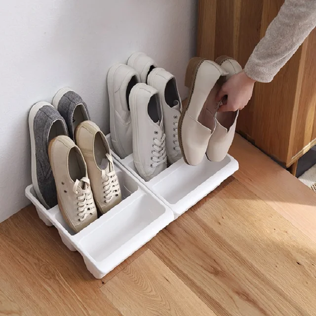 Scatola per scarpe verticale creativa Scaffale per tre scarpe in plastica  giapponese Contenitore multifunzionale per riporre gli armadi salvaspazio –