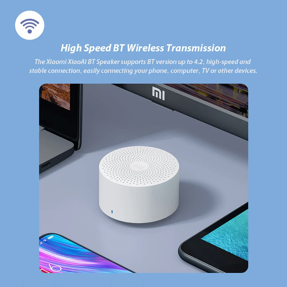 Xiaomi AI Bluetooth динамик мини беспроводной HD качество портативный Колонка микрофон громкой связи AI Bluetooth 4,2 звуковая коробка