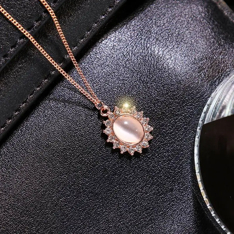 Мода опал кулон ожерелье для женщин чокер Collares классический дизайн солнца ювелирные изделия Bijoux