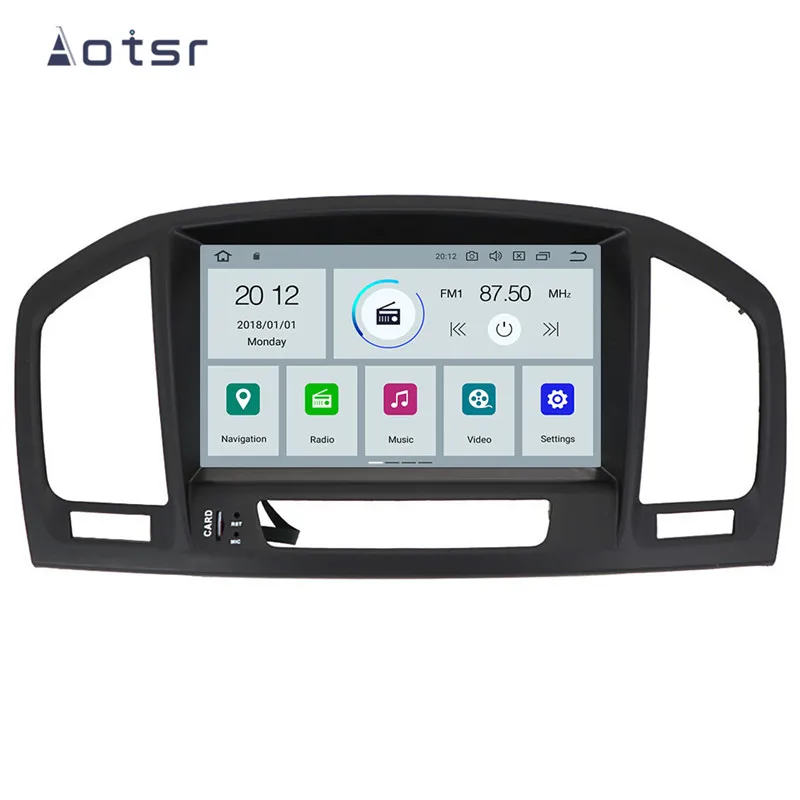 AOTSR 8 дюймов Android 9,0 автомобильный Радио плеер gps навигация для Opel Vauxhall Insignia 2008-2013 мультимедийный плеер магнитофон
