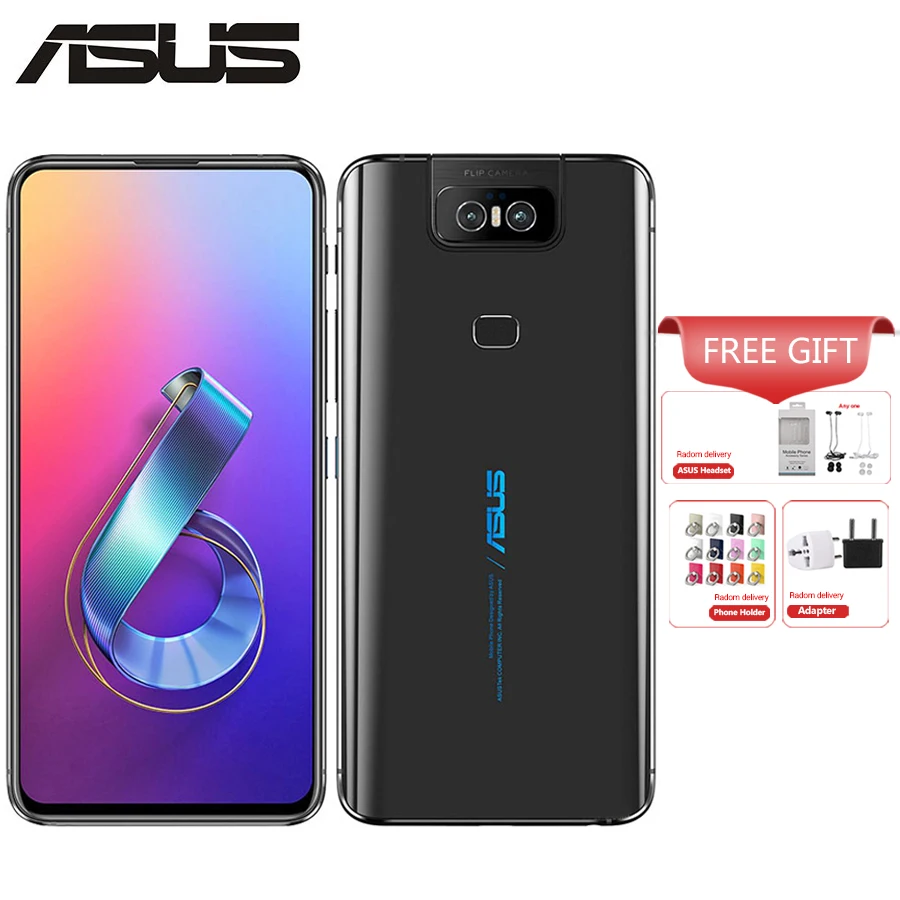 Мобильный телефон Asus Zenfone 6 ZS630KL 8 ГБ 256 128 4 дюйма Восьмиядерный процессор Snapdragon 855 48
