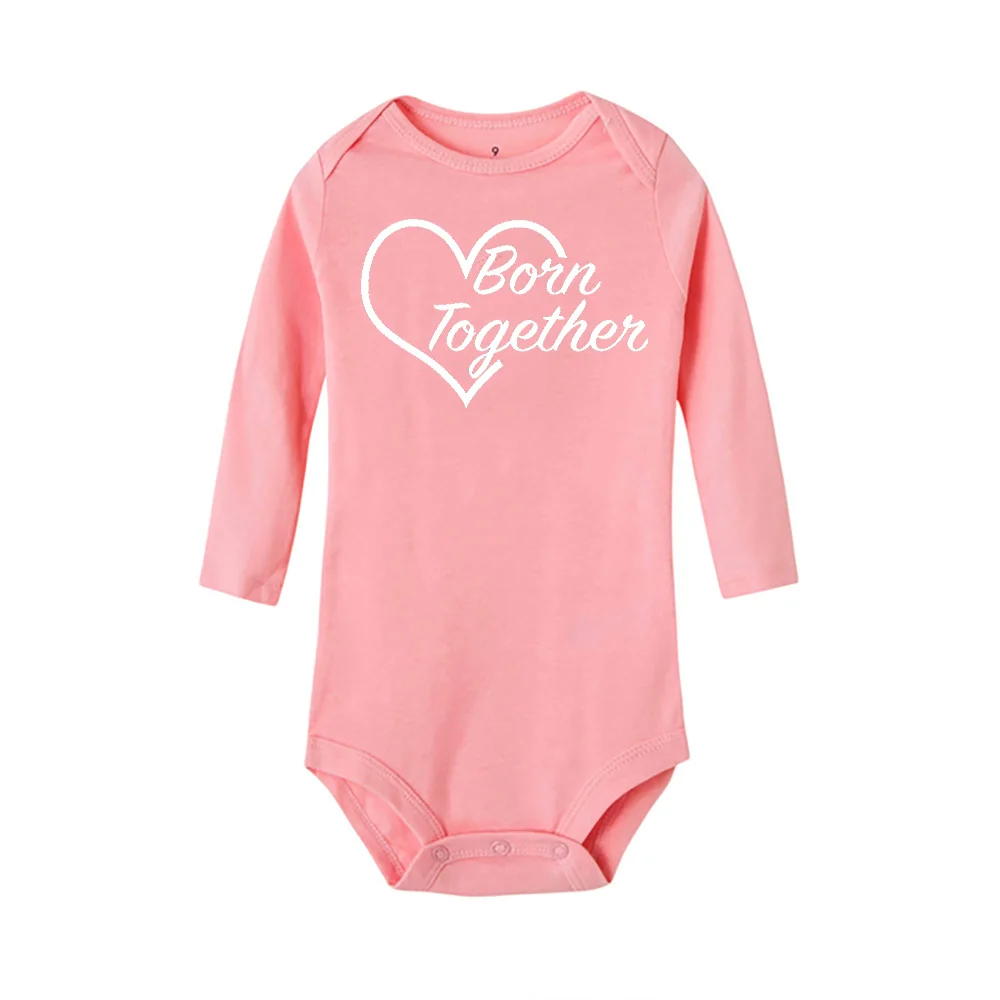 culbutomind Baby Twins Body Twin Drink Buddies Divertente Bambino Vestito Carino Della Ragazza Pagliaccetto con Cappello Set, Blu Db, 1 mese