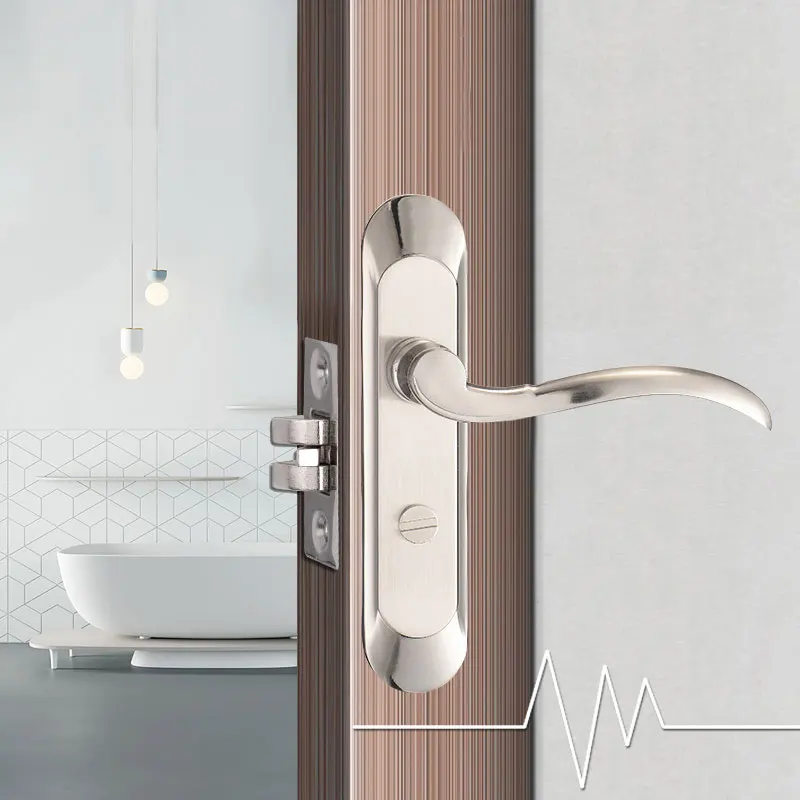 

Fashion Mute Bedroom Door Lock Zinc Alloy Interior Door Handle Washroom Kitchen Toilet Anti-theft Lock Furniture Hardware