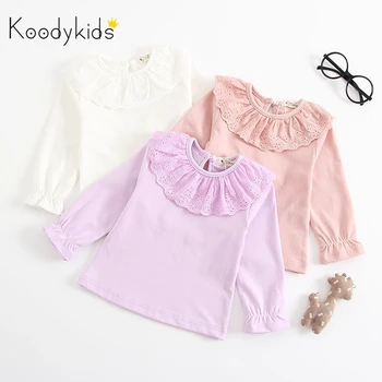 

Koodykids Cute 2020 Baby Girl Cotton Shirt Pink Dress Shirt White Princess Fashion Clothes Shirt Baby Girl Clothes Summer New