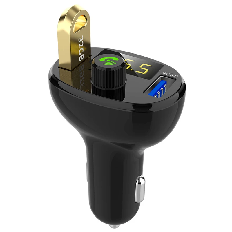 Bluetooth fm-передатчик быстрое зарядное устройство 3,0 Автомобильный MP3 аудио музыкальный плеер двойной USB Радио модулятор Автомобильный комплект