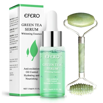 

Anti-Aging Wrinkle Lifting Whitening Green Tea Acne Treatment Moisturizing Peptides Face Serum Skin Care Face Roller Massage
