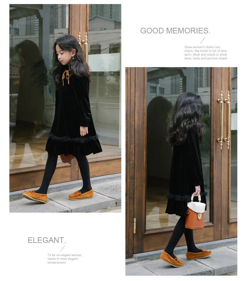 Teenage Kids Girls Winter Dress Fleece 2019 New Baby Girl Autumn Dress Black Kids Casual Dress Girl Children Top Toddler Dresses (12)