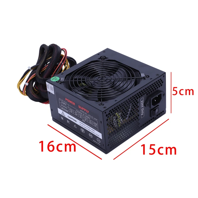 170-260V Max 450W блок питания ПЗУ Pfc бесшумный вентилятор 24Pin 12V Pc компьютер Sata игровой ПК блок питания подходит для Intel, подходит для AMD компьютера E